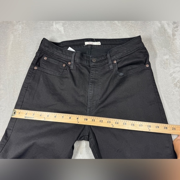 Levi’s Women’s 726 High Rise Black Cotton Blend Retro Flare Jeans Size 33 - Picture 6 of 16